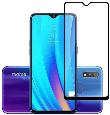 NIMMIKA ENTERPRISES Edge To Edge Tempered Glass for Realme 3(Premium Tempered Glass | Edge-to-Edge Coverage | Full Coverage | Ultra-Thin Design | Oleophobic Coating | Case-Friendly Design | Crystal Clear Display | Residue-Free Removal)(Pack of 1)