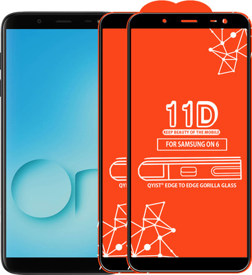 Qyist Edge To Edge Tempered Glass for Samsung Galaxy On6(Pack of 2)