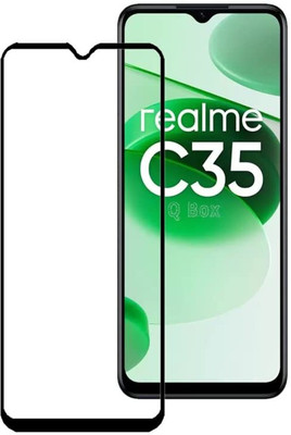 1DOLLAR Edge To Edge Tempered Glass for realme C35(Pack of 1)