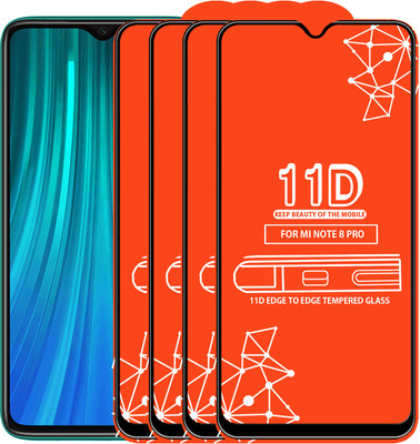 Roxel Edge To Edge Tempered Glass for Mi Note 8 Pro(Pack of 4)