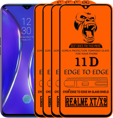 CYOR Edge To Edge Tempered Glass for Realme XT(Pack of 4)