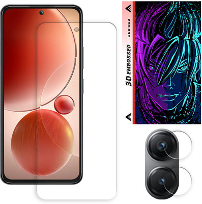 ARBAN Edge To Edge Tempered Glass for itel S25 4G Tempered Glass Screen Protector | Anti-Scratch | Edge to Edge Full Coverage | 9H Hardness (1 FRONT SCREEN GUARD + 1 CAMERA LENS PROTECTOR + 1 FREE BACK EMBOSSED SKIN002)(Pack of 1)