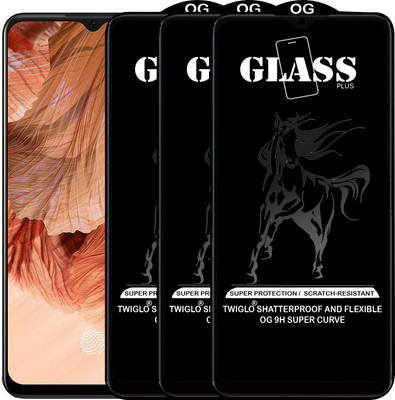 TWIGLO Edge To Edge Tempered Glass for OPPO F17(Pack of 3)