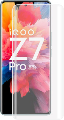 MBR Edge To Edge Tempered Glass for iQOO Z7 Pro, Meibo Series 3D Curved High Quality UV Liquide Glue Glass with Easy Installation(Pack of 1)