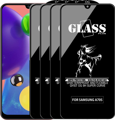 Qyist Edge To Edge Tempered Glass for SAMSUNG GALAXY A70S(Pack of 4)