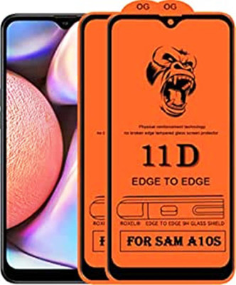 1DOLLAR Edge To Edge Tempered Glass for Samsung Galaxy A10s --9H Grade-Tempered Glass/Full Screen Coverage-Edge to Edge/9H Hardness/With Easy Installation Kit(Pack of 2)