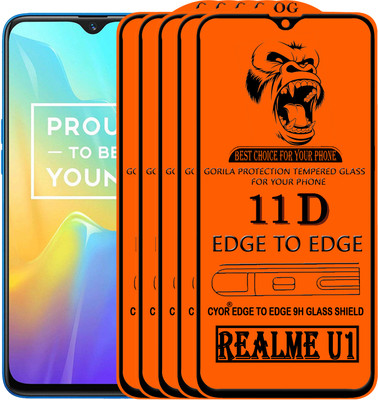 CYOR Edge To Edge Tempered Glass for Realme U1(Pack of 5)