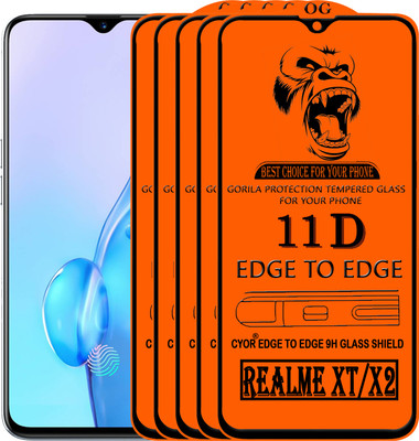CYOR Edge To Edge Tempered Glass for REALME X2(Pack of 5)
