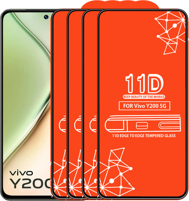 Roxel Edge To Edge Tempered Glass for Vivo Y200 5G(Pack of 4)
