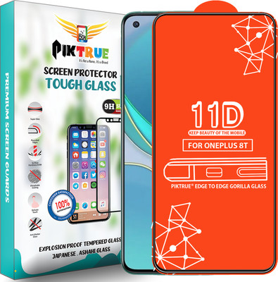 PikTrue Edge To Edge Tempered Glass for Oneplus 8T(Pack of 1)