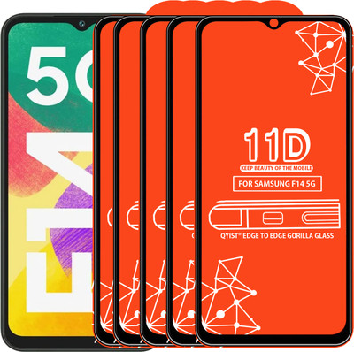 Qyist Edge To Edge Tempered Glass for Samsung F14 5G(Pack of 5)