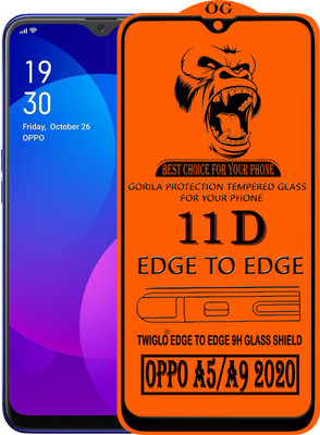 TWIGLO Edge To Edge Tempered Glass for OPPO A5 2020(Pack of 1)