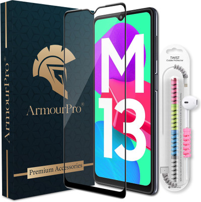 ArmourPro Edge To Edge Tempered Glass for Samsung Galaxy M13 4G, Samsung M13 4G, Samsung M13, Samsung Galaxy A23 5G, Samsung Galaxy A22 5G, Samsung Galaxy A13 4G, Samsung Galaxy A14 5G, OG Tempered Glass with Cable Protector(Pack of 1) ArmourPro Edge To Edge Tempered Glass for Samsung Galaxy M13 4G, Samsung M13 4G, Samsung M13, Samsung Galaxy A23 5G, Samsung Galaxy A22 5G, Samsung Galaxy A13 4G, Samsung Galaxy A14 5G, OG Tempered Glass with Cable Protector(Pack of 1)