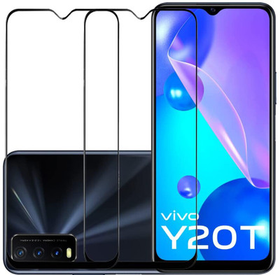 9H Edge To Edge Tempered Glass for Vivo Y20T-| | Full Glue Curved Tempered Glass |(Pack of 2)