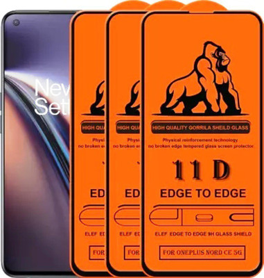 1DOLLAR Edge To Edge Tempered Glass for OnePlus Nord CE 5G-11D (Packof 3)(Pack of 3)