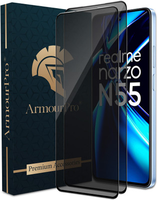 ArmourPro Edge To Edge Tempered Glass for Realme Narzo N55 5G, Narzo N55, OnePlus Nord CE 3 Lite 5G, Realme C55 5G, Oppo A79 5G, Oppo A58 5G, Privacy Anti Spy Protection(Pack of 2)