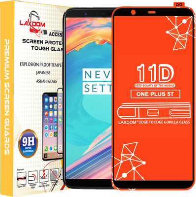 Laxdom Edge To Edge Tempered Glass for OnePlus 5T(Pack of 1)