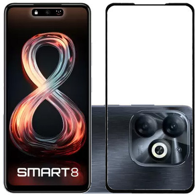 ojucase Edge To Edge Tempered Glass for Infinix Smart 8 HD(Pack of 1)