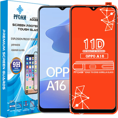 PFOAM Edge To Edge Tempered Glass for OPPO A16(Pack of 1)