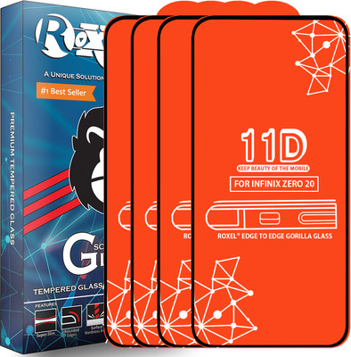 Roxel Edge To Edge Tempered Glass for Infinix Zero 20(Pack of 4)