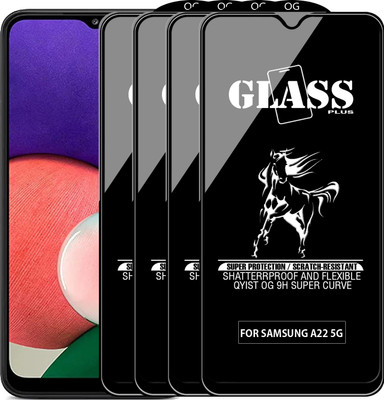 Qyist Edge To Edge Tempered Glass for SAMSUNG GALAXY A22 5G(Pack of 4)