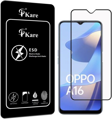 iKare Edge To Edge Tempered Glass for OPPO A16(Pack of 1)