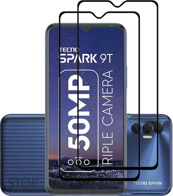 INFINITYWORLD Edge To Edge Tempered Glass for Tecno Spark 9T(Pack of 2)