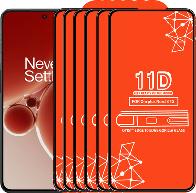 Qyist Edge To Edge Tempered Glass for Oneplus Nord 3 5G(Pack of 6)