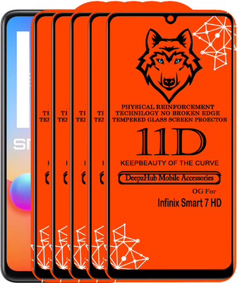 CRodible Edge To Edge Tempered Glass for Infinix Smart 7 HD(Pack of 5)