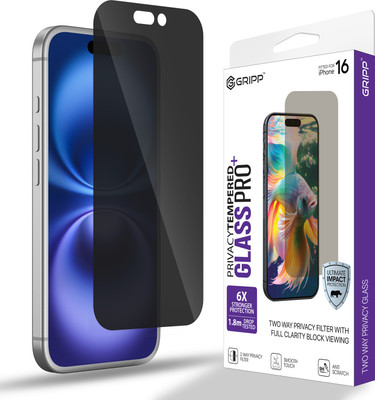 Gripp Edge To Edge Tempered Glass for Apple iPhone 16 (6.1 inch)(Pack of 1)