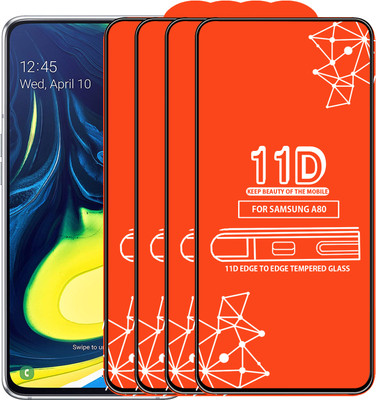 Qyist Edge To Edge Tempered Glass for Samsung Galaxy A80(Pack of 4)