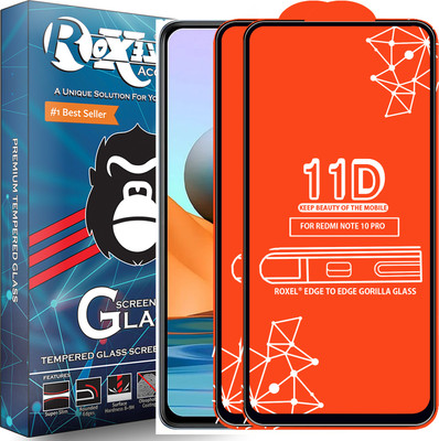 Roxel Edge To Edge Tempered Glass for Redmi Note 10 Pro(Pack of 2)