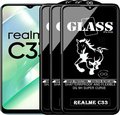 PFOAM Edge To Edge Tempered Glass for REALME C33(Pack of 3)