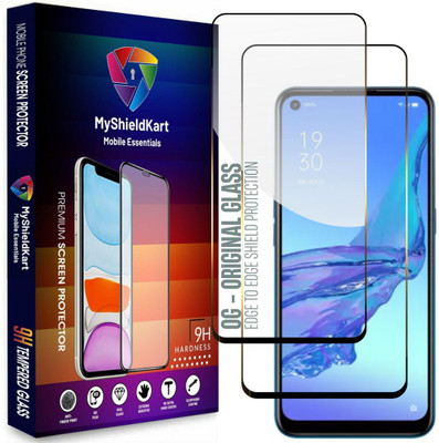 MyShieldKart Edge To Edge Tempered Glass for Oppo A53 / Oppo A33 (2020) 6.5 Inch(Pack of 2)
