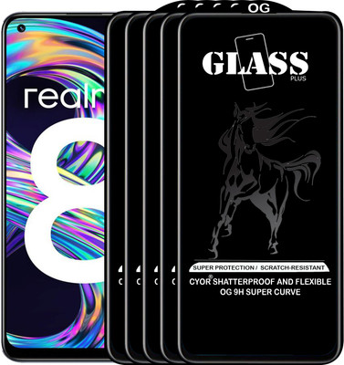 CYOR Edge To Edge Tempered Glass for REALME 8(Pack of 5)