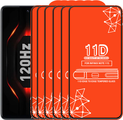 Roxel Edge To Edge Tempered Glass for Infinix Note 11S(Pack of 6)