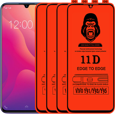 Laxdom Edge To Edge Tempered Glass for VIVO Y95(Pack of 4)