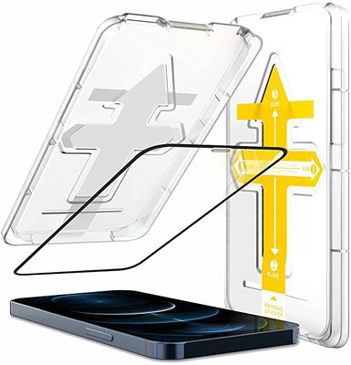 MS-Shield Edge To Edge Tempered Glass for Apple iPhone 12 Pro Max, With Easy Installation Frame(Pack of 1)