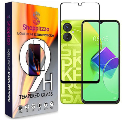 Shoppitzzo Edge To Edge Tempered Glass for Techno Spark 9/9T/9 Pro/*DuraGlass*Tempered Glass/Full Screen Coverage-Edge to Edge/9H(Pack of 1)