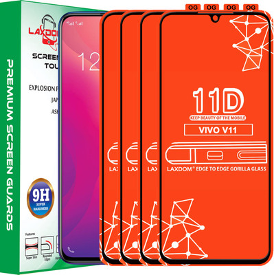 Laxdom Edge To Edge Tempered Glass for VIVO V11(Pack of 4)