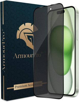 ArmourPro Edge To Edge Tempered Glass for iPhone 15 Plus, Apple iPhone 15 Plus, Apple 15 Plus, Privacy Anti Spy Glass with Matte Finish(Pack of 1)