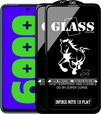 PFOAM Edge To Edge Tempered Glass for INFINIX HOT 12 PLAY(Pack of 2)