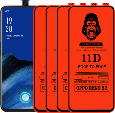 Laxdom Edge To Edge Tempered Glass for OPPO Reno 2z(Pack of 4)