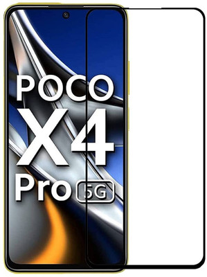 EITANSHA CREATION Edge To Edge Tempered Glass for poco x4 pro, POCO X4 Pro(Pack of 1)