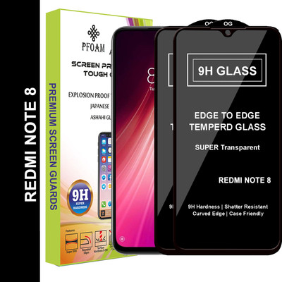PFOAM Edge To Edge Tempered Glass for REDMI NOTE 8(Pack of 2)