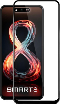 HUPSHY Edge To Edge Tempered Glass for Infinix SMART 8(Pack of 1)