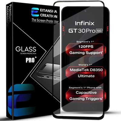 EITANSHA CREATION Edge To Edge Tempered Glass for Infinix GT 30 Pro 5G Plus, Infinix GT 30 Pro 5G(Pack of 1)