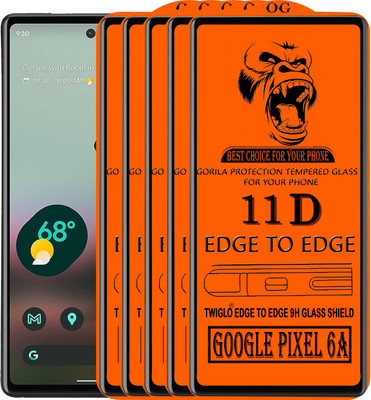 TWIGLO Edge To Edge Tempered Glass for GOOGLE PIXEL 6A(Pack of 5)
