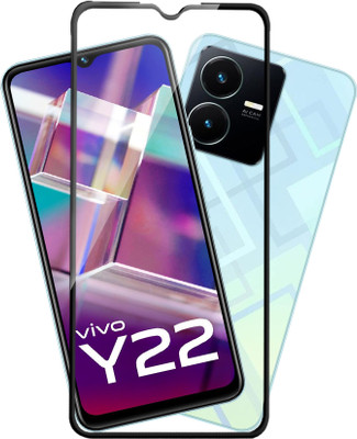 HUPSHY Edge To Edge Tempered Glass for vivo Y22(Pack of 1)