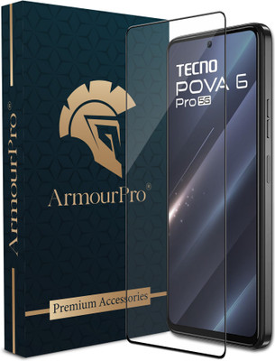 ArmourPro Edge To Edge Tempered Glass for Tecno Pova 6 Pro 5G, Tecno Pova 6 Pro, Pova 6 Pro 5G(Pack of 1)